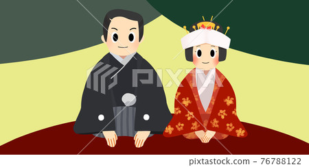 Kimono's bride and groom 76788122