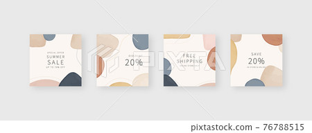 Social media template. Trendy editable social media post template. Mockup isolated. Template design. Vector illustration. 76788515
