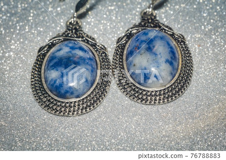 Earrings with sodalite 76788883