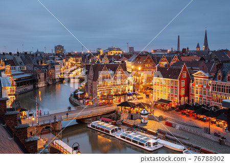 Ghent, Belgium Old Town Skyline 76788902