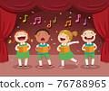 Children singing on the stage 76788965