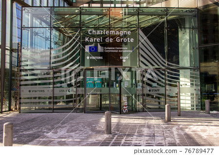 Belgium, Brussels, Entrance of Charlemagne in the European district 76789477