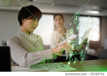 Business person working at a company 76789718