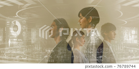 Scenery with a business person 76789744