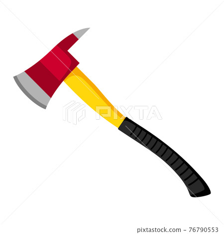 Illustration of fire ax. Firefighting item. Adversting icon for industry and business. Illustration of fire ax. Firefighting item. Adversting icon for industry and business. 76790553