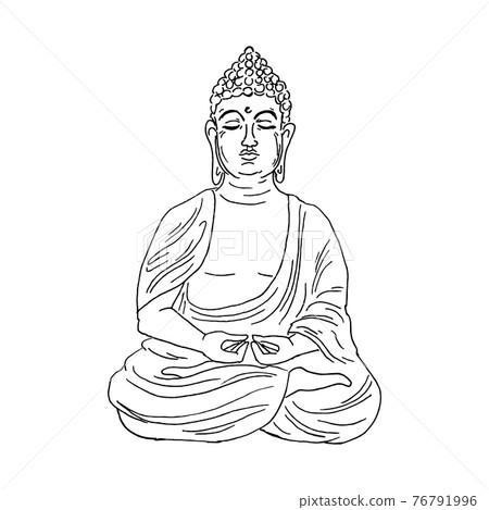 Vector illustration of Buddha, meditation and yoga Vector illustration of Buddha, meditation and yoga 76791996