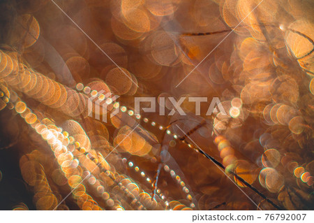 Golden streamers with sparkling glitter. Christmas holidays background Golden streamers with sparkling glitter. Christmas holidays background 76792007