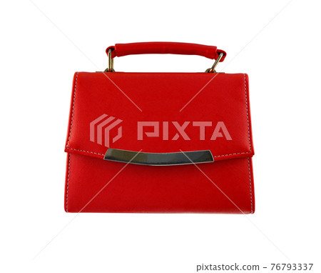 Red fashion handbag isolated on white background. Red fashion handbag isolated on white background. 76793337