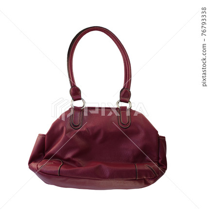 Crimson fashion handbag isolated on white background. Crimson fashion handbag isolated on white background. 76793338