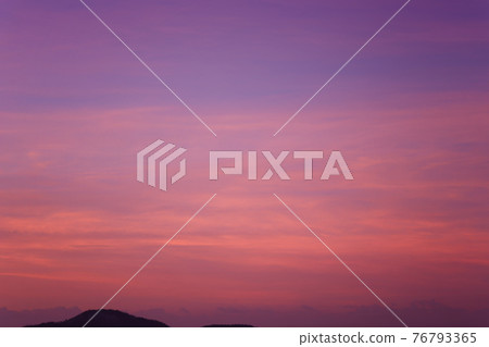 Twilight sky with clouds in the sun rises. 76793365