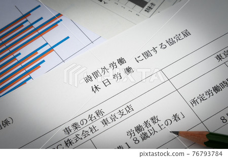 36 Agreements and Questionnaires Labor-Management Agreements Notification of Agreements on Overtime / Holiday Work Labor Standards Law Outside Working Hours 76793784