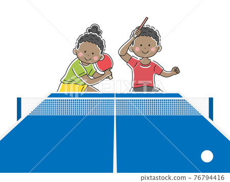 乒乓球混雙插圖 76794416