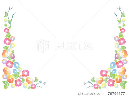 Watercolor-style morning glory background material Scandinavian watercolor frame ivy vine Watercolor-style morning glory background material Scandinavian watercolor frame ivy vine 76794677