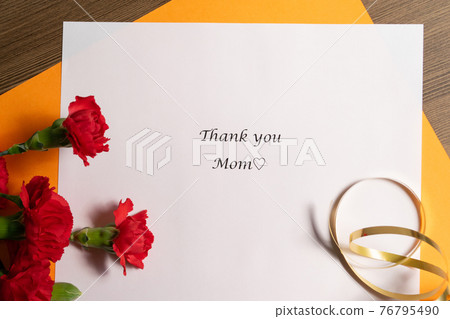 Mother's Day greeting message with red carnations Mother's Day greeting message with red carnations 76795490