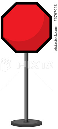 Red traffic sign on white background 76797068