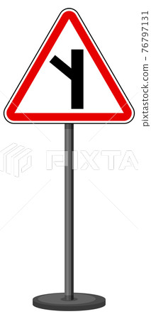 Red traffic sign on white background 76797131