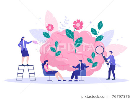 Mental Health Due To Psychology, Depression, Loneliness, Illness, Brain Development, or Hopelessness. Psychotherapy And Mentality Healthcare. Illustration Mental Health Due To Psychology, Depression, Loneliness, Illness, Brain Development, or Hopelessness. Psychotherapy And Mentality Healthcare. Illustration 76797576