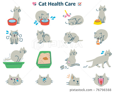 貓身體狀況症狀圖集 貓身體狀況症狀圖集 76798388