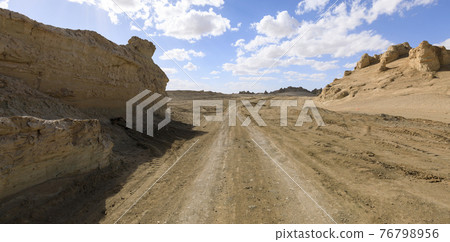 Yardang landform landscape in the west of China Yardang landform landscape in the west of China 76798956