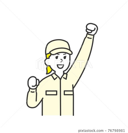 Illustration of workers and work platforms 76798981