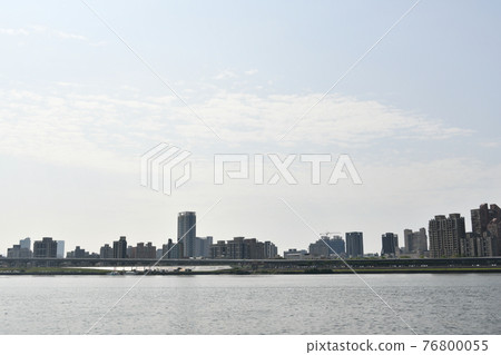 Taiwan, Taipei, Tamsui River, riverside, Dadaocheng Pier, embankment, park Taiwan, Taipei, Tamsui River, riverside, Dadaocheng Pier, embankment, park 76800055
