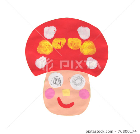 Mushrooms with faces made by children Mushrooms with faces made by children 76800174