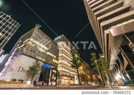 心齋橋禦堂筋新橋交叉口[大阪市] 2021年4月夜景 76800272