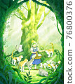 cat in the forest 76800376