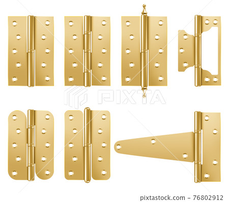 Door hinges, yellow colored metal noose hardware 76802912