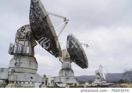 Nobeyama Observatory lined with radio telescopes Nobeyama Observatory lined with radio telescopes 76803034