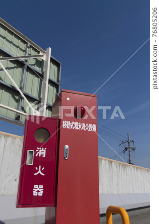 Mobile powder fire extinguishing equipment installed in the parking lot Mobile powder fire extinguishing equipment installed in the parking lot 76805206