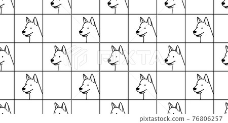 dog seamless pattern vector hound french bulldog footprint paw cartoon repeat wallpaper tile background scarf isolated illustration doodle silhouette design 76806257