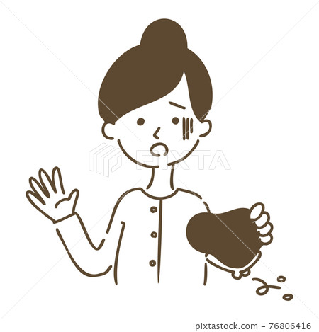 Illustration of money and woman 76806416