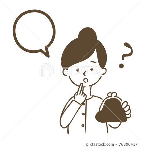 Illustration of money and woman 76806417