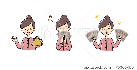 金錢和女人的插圖 76806499