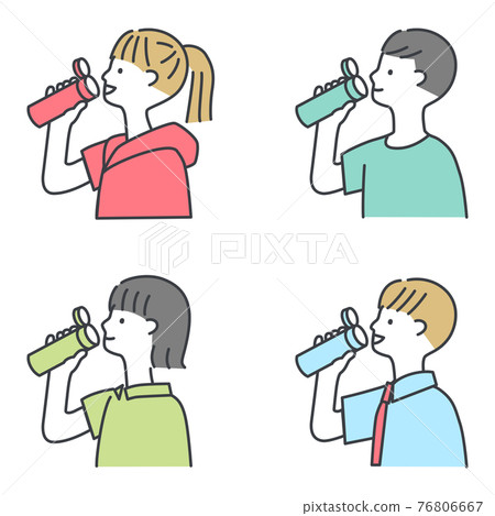 男人和女人在我的瓶子裡喝飲料 76806667