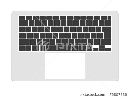 Simple silver computer keyboard black keys Simple silver computer keyboard black keys 76807586