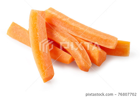 fresh raw carrot sticks 76807702