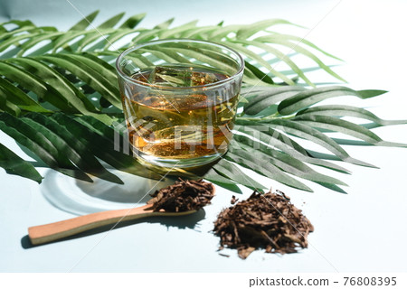 Botanical tea and tea leaves Botanical tea and tea leaves 76808395