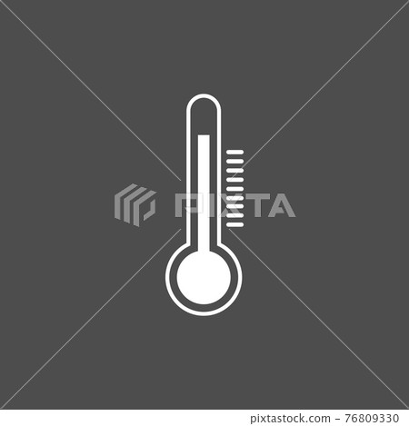 Temperature, thermometer icon, vector illustration. Flat design. Temperature, thermometer icon, vector illustration. Flat design. 76809330