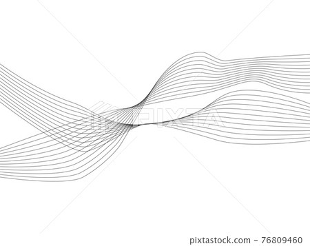 Wavy lines, wave stripe. Vector illustration. Stylized line art background. 76809460