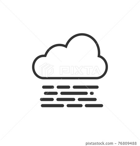 Weather icon, fog icon. Vector illustration, flat design. Weather icon, fog icon. Vector illustration, flat design. 76809488