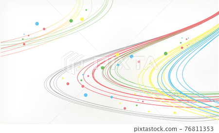 Beautiful five-colored curved background material Beautiful five-colored curved background material 76811353