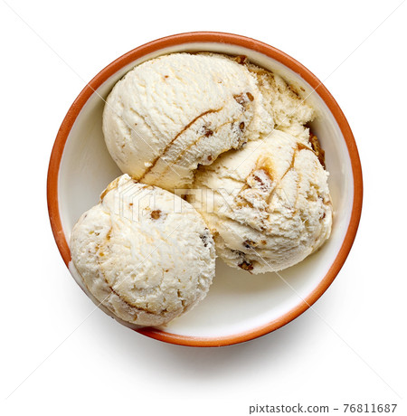 bowl of ice cream 76811687