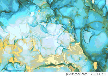 Marble blue, green, and gold stone texture Marble blue, green, and gold stone texture 76814148