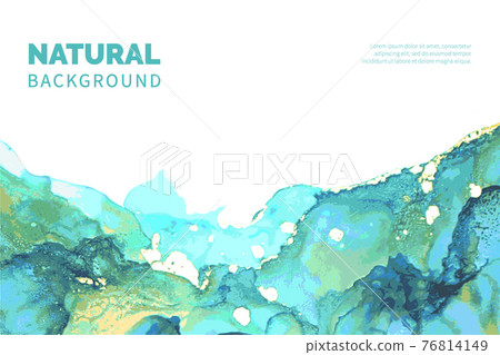 Blue, green, white and gold stone marble texture Blue, green, white and gold stone marble texture 76814149