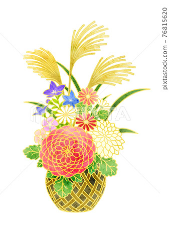 Autumn flower basket 76815620