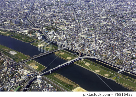 首都高速堀切路口附近的鳥瞰圖 首都高速堀切路口附近的鳥瞰圖 76816452