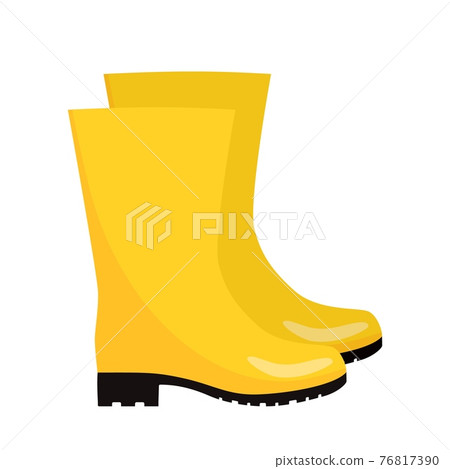yellow rubber boots. Icon for web. yellow rubber boots. Icon for web. 76817390