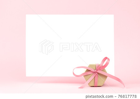 Blank paper for your text or design pink and white colour. 76817778